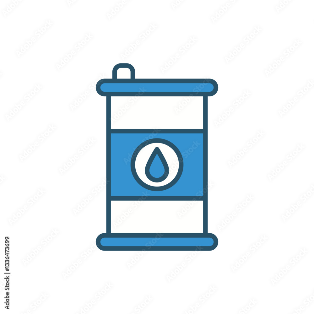 Oil Barrel vector icon stock illustration Oil Barrel vector icon stock illustration