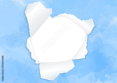 穴の空いた紙、背景フレーム、水彩カラー