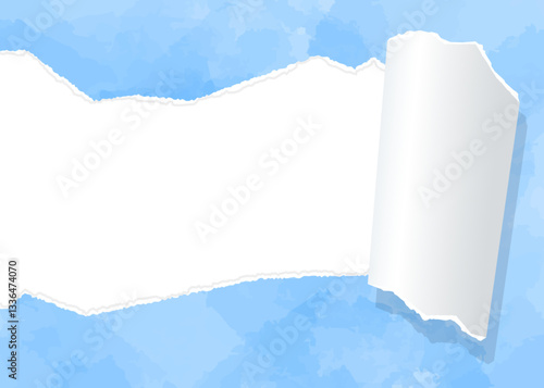 破れた紙、背景フレーム、水彩カラー