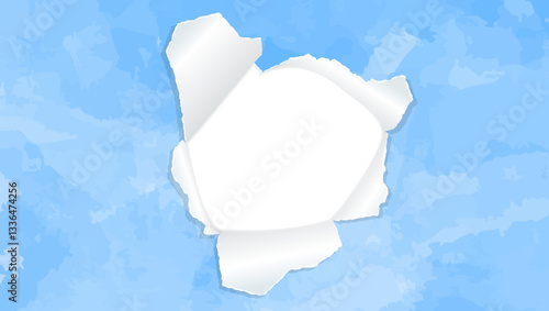 穴の空いた紙、背景フレーム、水彩カラー