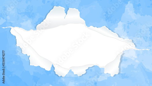 穴の空いた紙、背景フレーム、水彩カラー