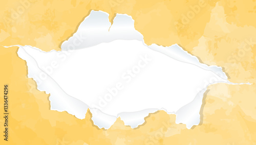 穴の空いた紙、背景フレーム、水彩カラー