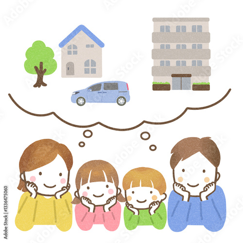 住宅購入を検討する家族