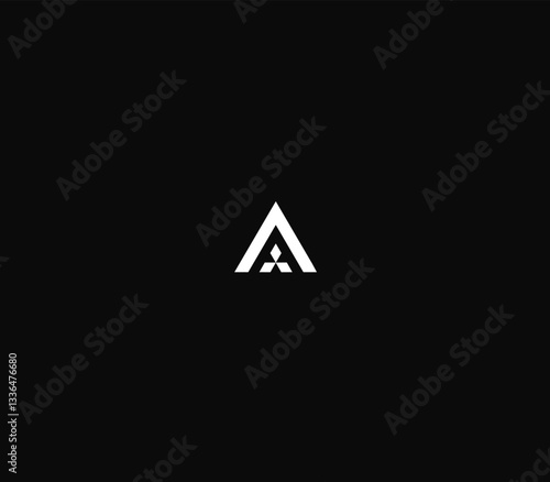 Free Download Triangular Letter A logo design with black background.  - GFXLoad
