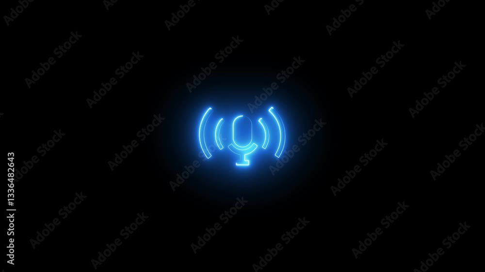 Neon Voice Record Animation. Neon Voice Record Animation.