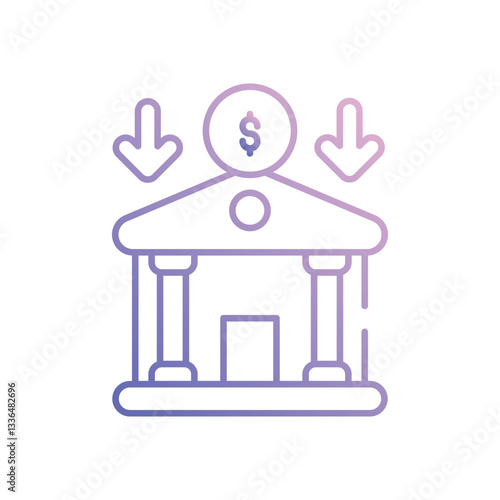 Deposit vector icon stock illustration 