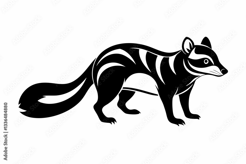 Fototapeta premium coati line art silhouette vector illustration