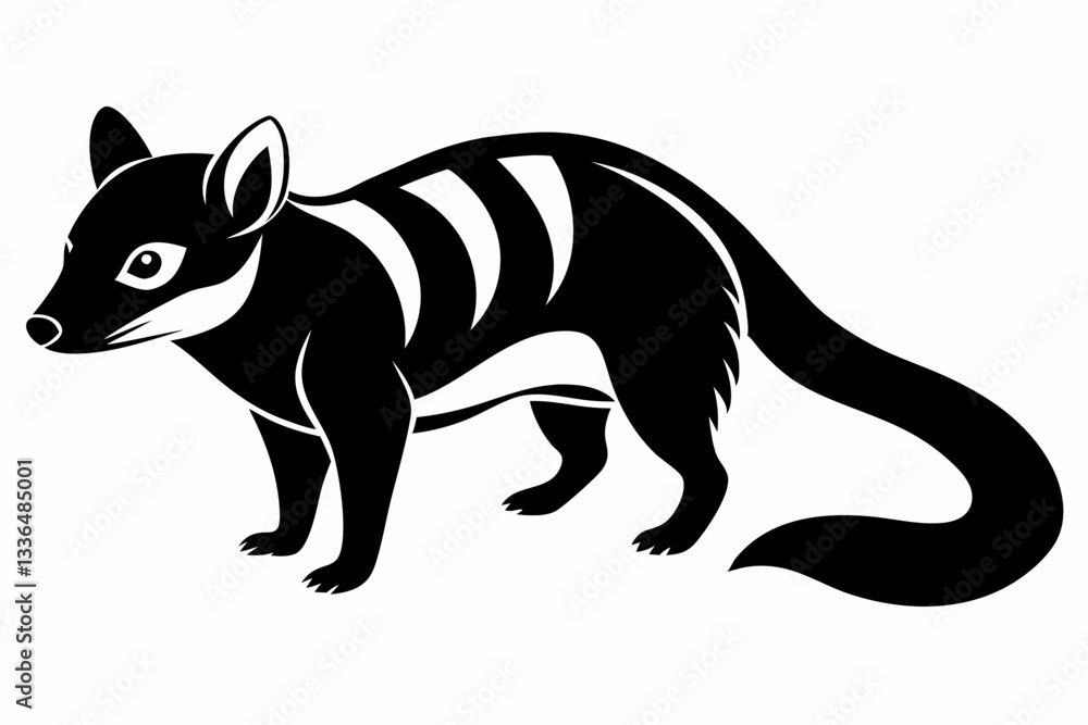 Fototapeta premium coati line art silhouette vector illustration