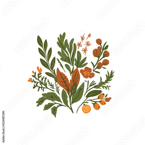 a logo with a mix of Siberian herbs