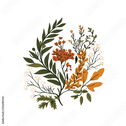 a logo with a mix of Siberian herbs