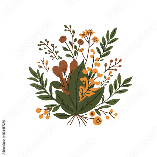 a logo with a mix of Siberian herbs