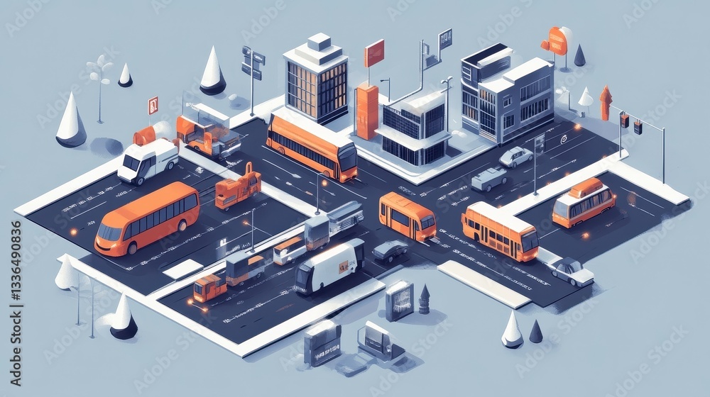 Urban Traffic Intersection Scene Urban Traffic Intersection Scene
