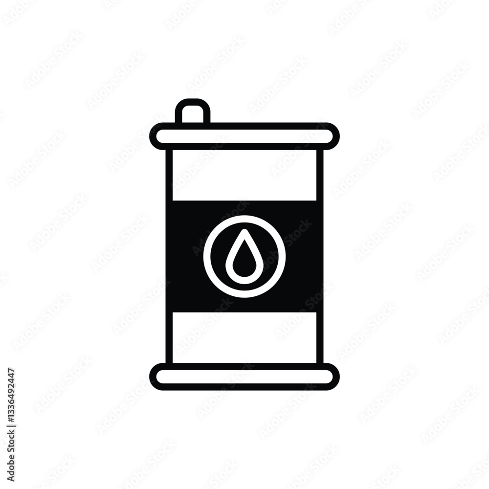 Oil Barrel vector icon stock illustration Oil Barrel vector icon stock illustration