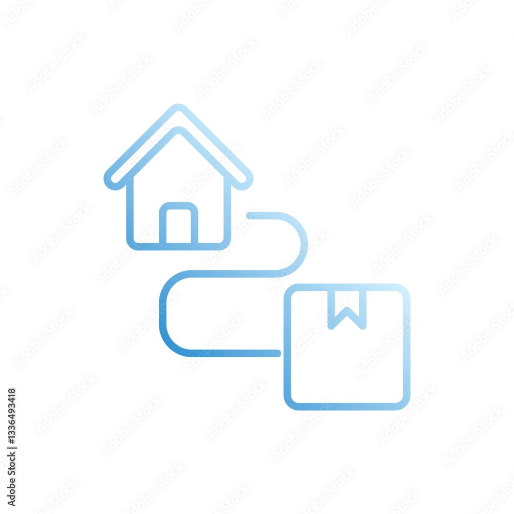 Home Delivery vector icon stock illustration Home Delivery vector icon stock illustration