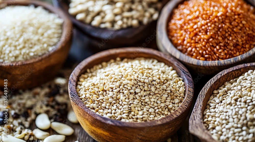 Healthy eating ancient grain food dieting balanced food concept Healthy eating ancient grain food dieting balanced food concept