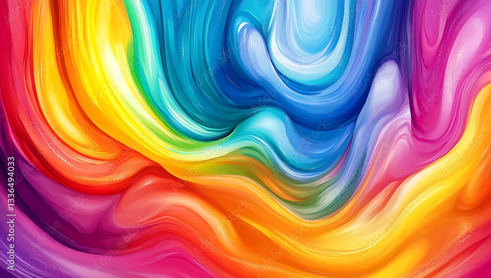Obraz premium Colorful background with abstract fluid marble texture. Colorful liquid painting background