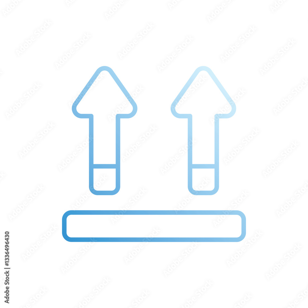This Side Up vector icon stock illustration This Side Up vector icon stock illustration