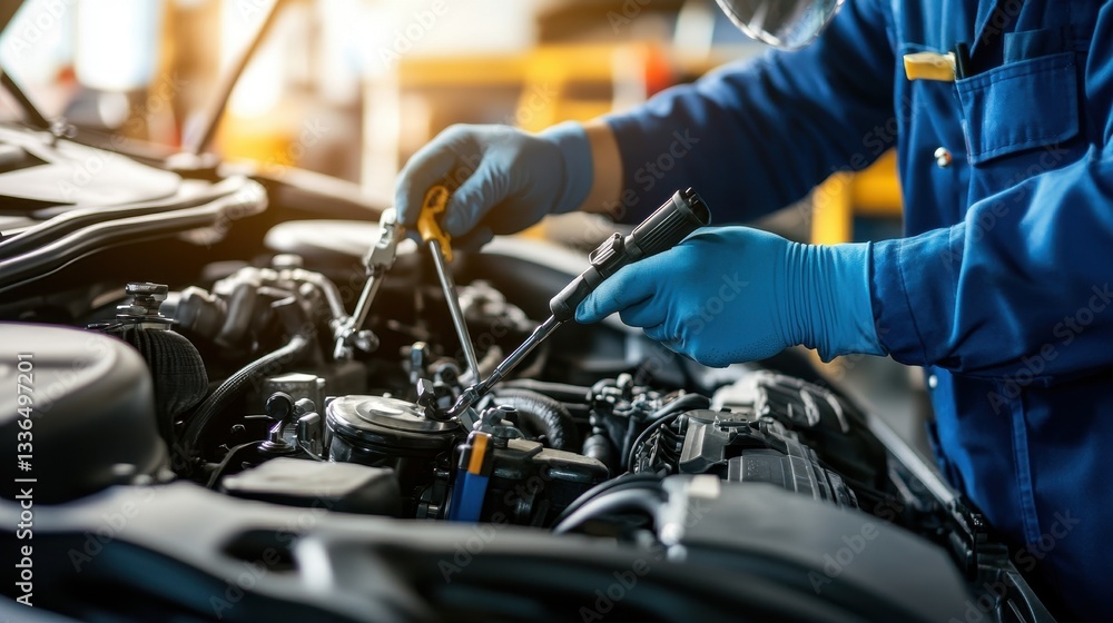 A Close Up View Of Mechanic Hands Inspecting A Car Engine During Maintenance In A Well Lit Repair Shop Ideal For Illustrating Automotive Repair Concepts. Perfect For Showing Automotive Repair A Close Up View Of Mechanic Hands Inspecting A Car Engine During Maintenance In A Well Lit Repair Shop Ideal For Illustrating Automotive Repair Concepts. Perfect For Showing Automotive Repair