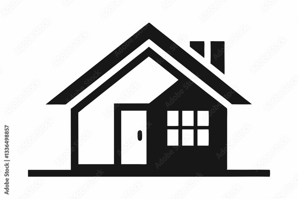 web home flat icon line art silhouette vector illustration web home flat icon line art silhouette vector illustration