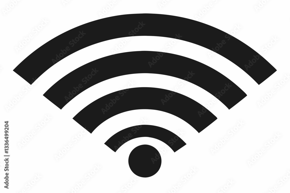 wifi wireless internet signal flat icon line art silhouette vector illustration wifi wireless internet signal flat icon line art silhouette vector illustration