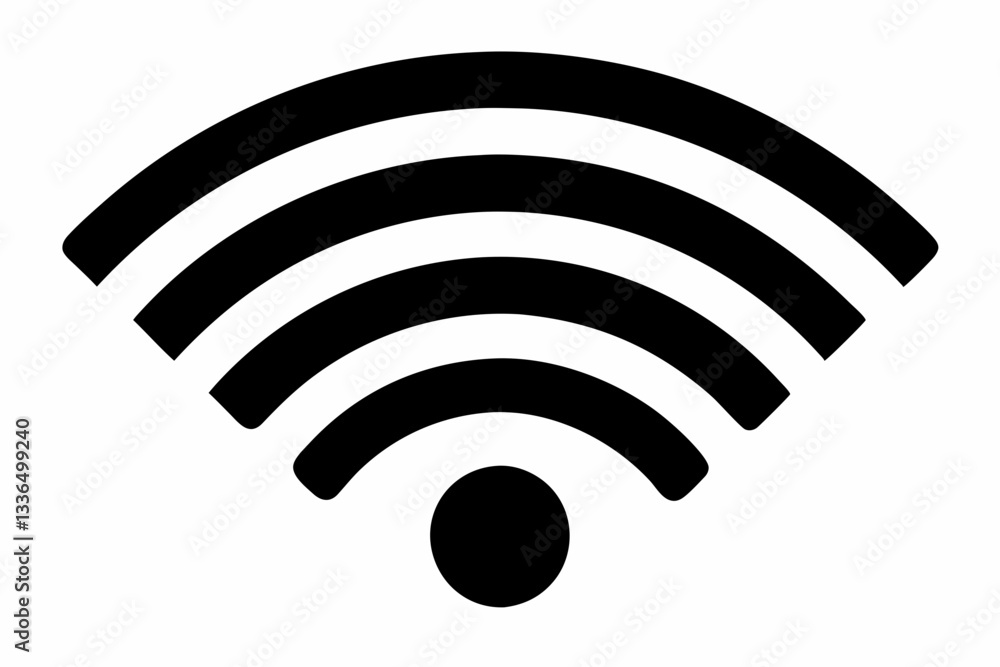 wifi wireless internet signal flat icon line art silhouette vector illustration wifi wireless internet signal flat icon line art silhouette vector illustration