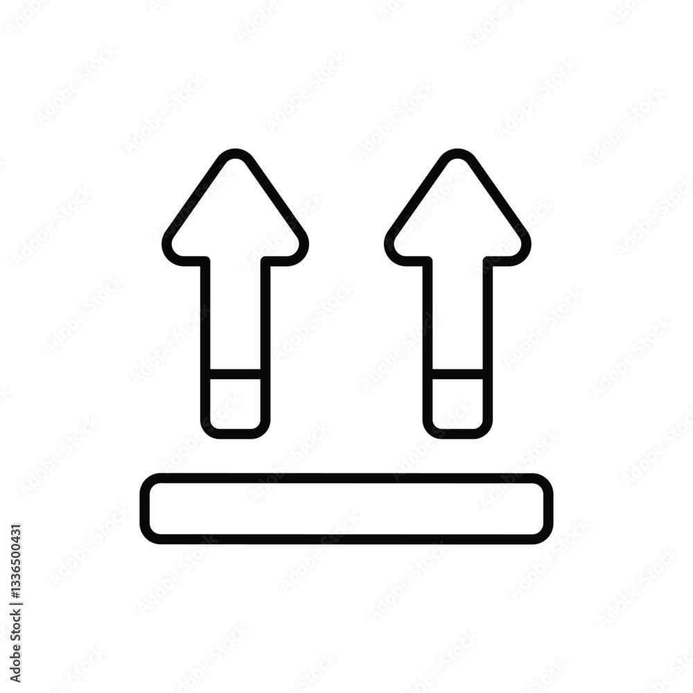 This Side Up vector icon stock illustration This Side Up vector icon stock illustration