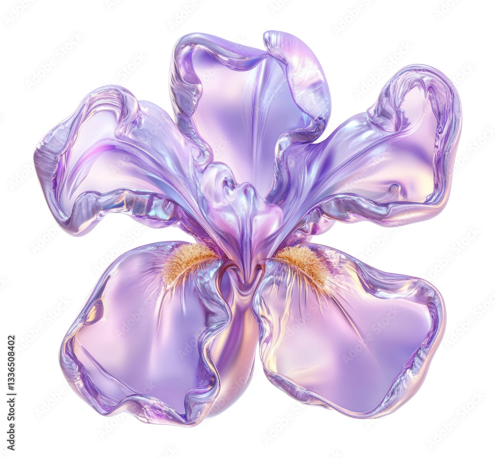 Fototapeta premium PNG Iris flower illustration abstract purple.