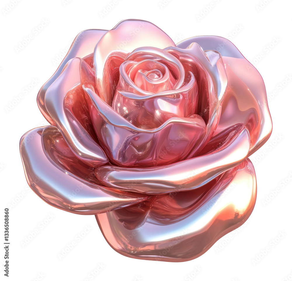 Fototapeta premium PNG Rose flower illustration texture glossy.