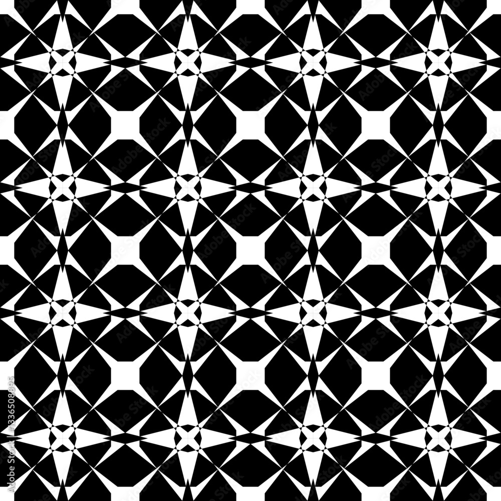 black and white geometric seamless pattern star wallpaer element textile vinteg pattern . black and white geometric seamless pattern star wallpaer element textile vinteg pattern .