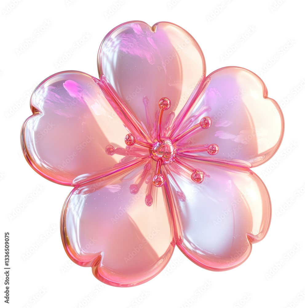 Fototapeta premium PNG Sakura flower blossom glossy accessories.