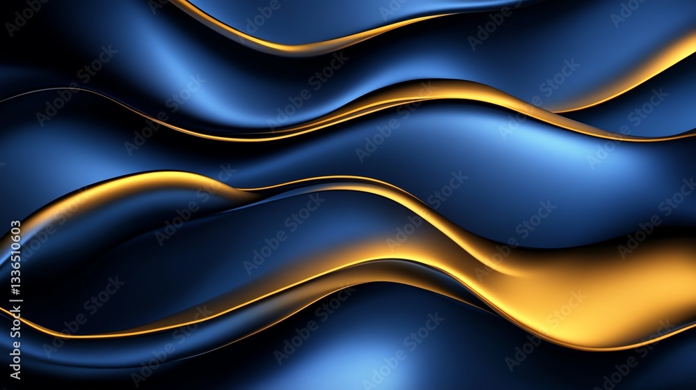 Midnight blue with a soft golden gradient, luxury and refinement combined Midnight blue with a soft golden gradient, luxury and refinement combined