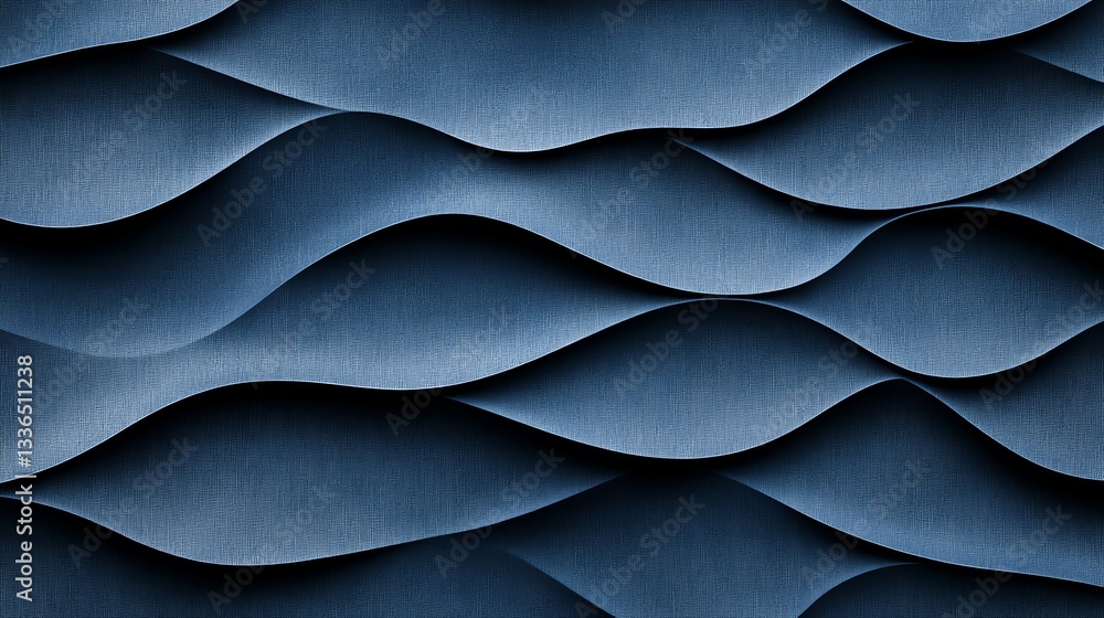 Obraz premium Dark blue seamless geometric texture with subtle metallic reflections