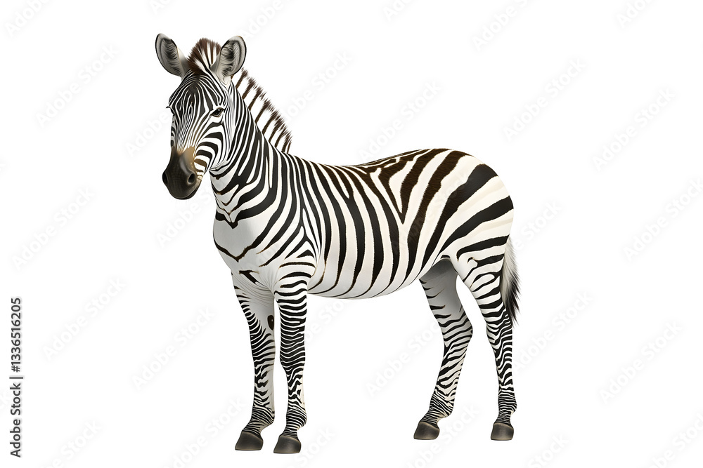 Fototapeta premium zebra on a transparent background
