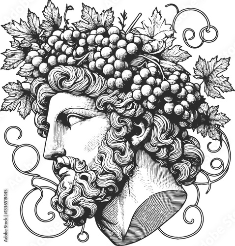 head of an ancient Greek god
