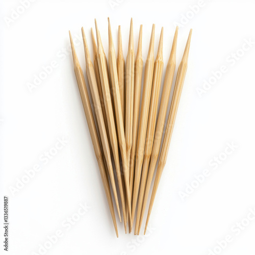 Wallpaper Mural A collection of bamboo sticks perfectly arranged for creative culinary use in a minimalist setting with ample copy space for design or text overlay in a realistic photography style Torontodigital.ca