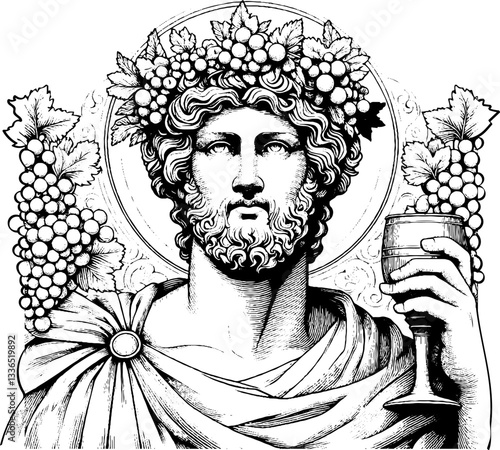 bust of an ancient Greek god
