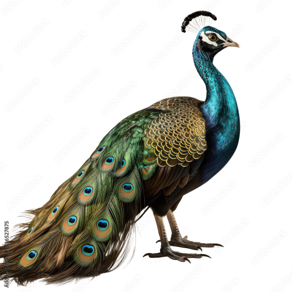 Obraz premium peacock isolated on transparent background