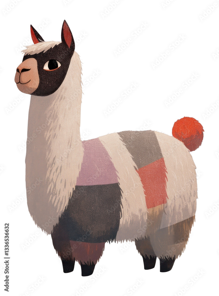 Fototapeta premium PNG Alpaca illustration animal llama.