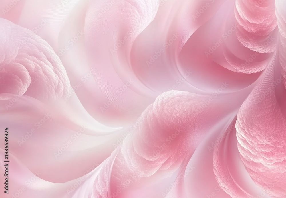 Abstract background with soft pink waves and swirls, creating an elegant and dreamy atmosphere for design or presentation on Valentine's Day. Abstract background with soft pink waves and swirls, creating an elegant and dreamy atmosphere for design or presentation on Valentine's Day.