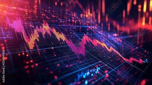 Wallpaper Mural Stock Market Graph for Future Trading Investment  An abstract and dynamic illustration of a stock market. Torontodigital.ca