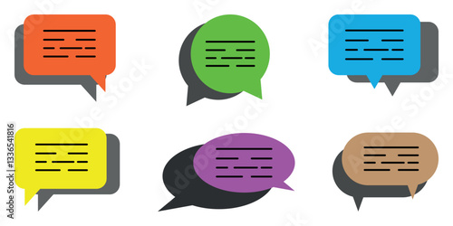 Speech bubble, chat, text, talk, written conversation icon design