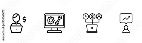Gig Economy icons Set