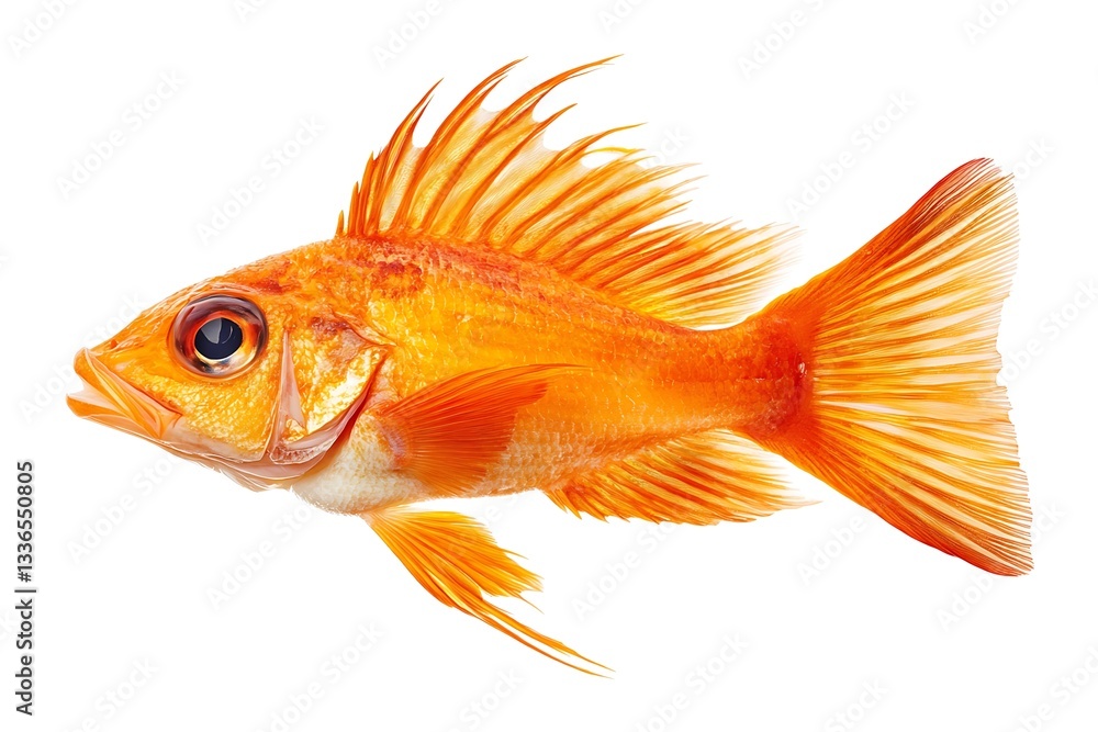 Fototapeta premium goldfish isolated on white background
