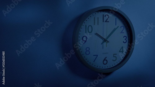 Wallpaper Mural Scary Shadows Over Bedroom Wall Clock, Bad Dreams Concept Torontodigital.ca