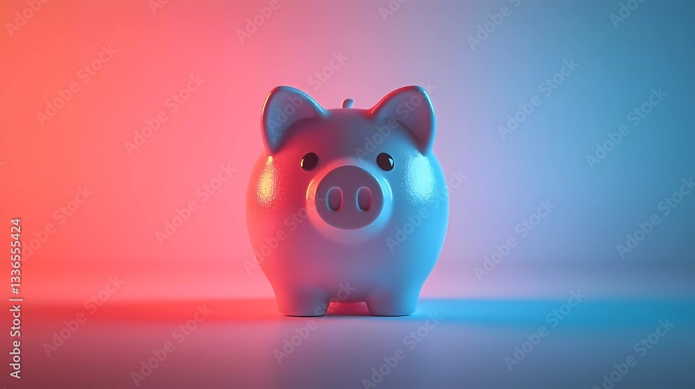 Piggy bank with scattered coins, reflecting financial literacy, economic planning, and responsible money-saving habits, perfect for finance-related content, comic-style artwork