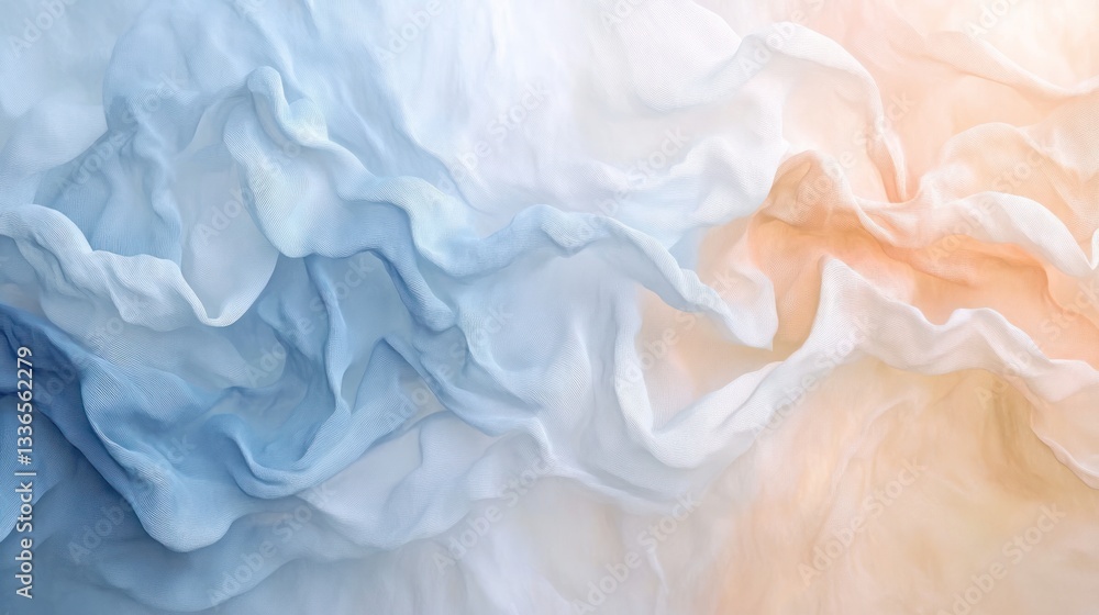 Obraz premium Abstract gradient of pastel flowing hues blending in a seamless ethereal texture