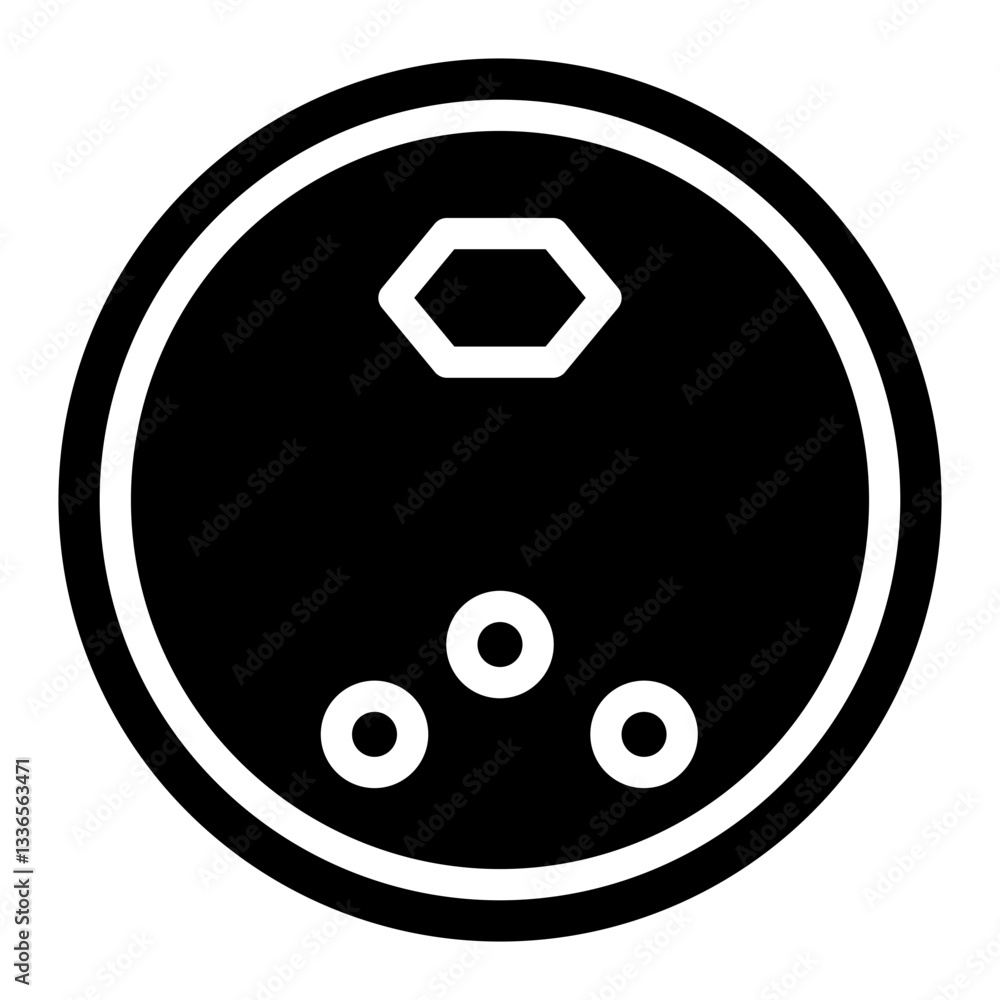 Fototapeta premium Vacuum Cleaner Robotic Glyph Icon