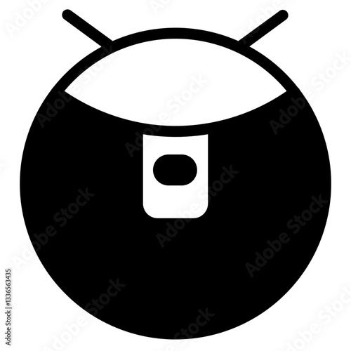 Vacuum Cleaner Robotic Glyph Icon