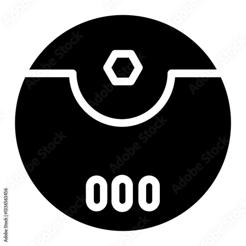 Vacuum Cleaner Robotic Glyph Icon