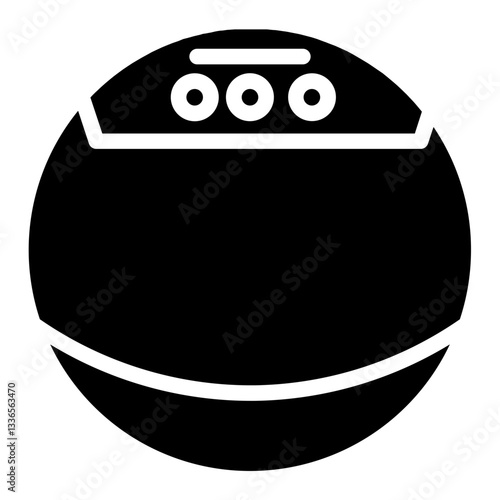Vacuum Cleaner Robotic Glyph Icon
